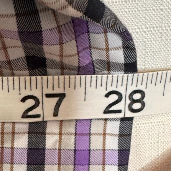 PETER MILLAR Button Down Shirt XXL Plaid Cotton Summer Preppy Vacation Golf Prep - Picture 10 of 11